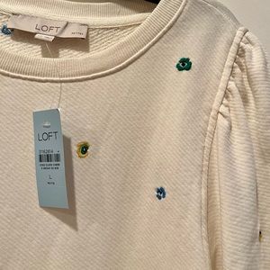 Loft LP floral embroidered top